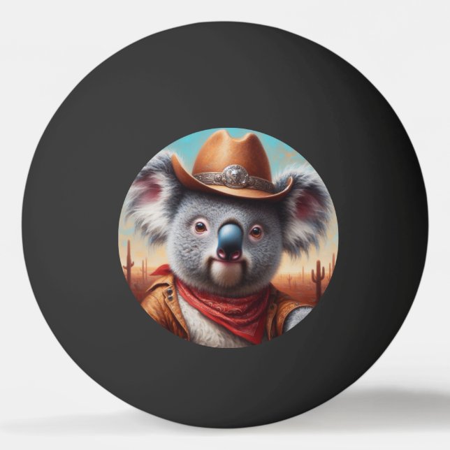 Balle De Ping Pong Koala Cowboy (Devant)