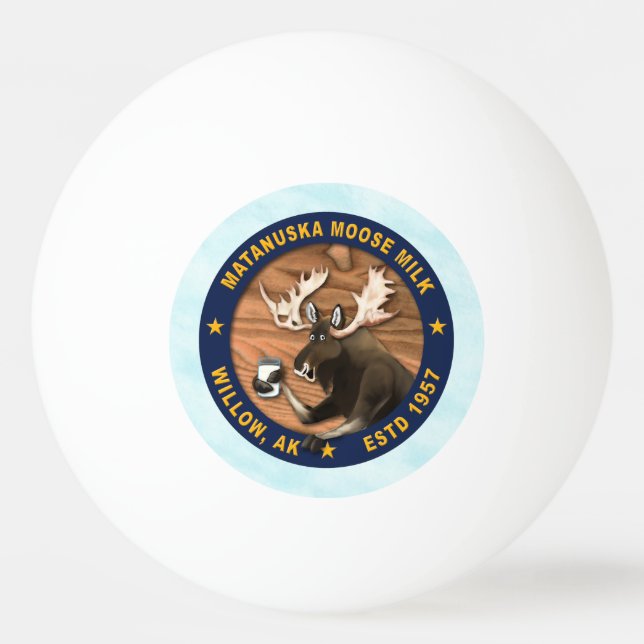 Balle De Ping Pong Lait d'orignal Matanuska (Devant)