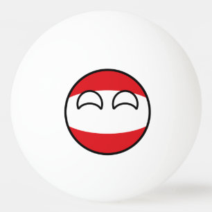 Balle De Ping Pong L'Autriche Geeky tendante drôle Countryball