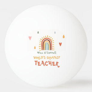 Balle De Ping Pong Le plus grand cadeau d'enseignant du monde Boho ar