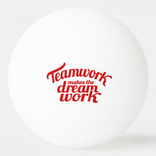 Balle De Ping Pong Le travail d'équipe fait le travail de rêve graphi