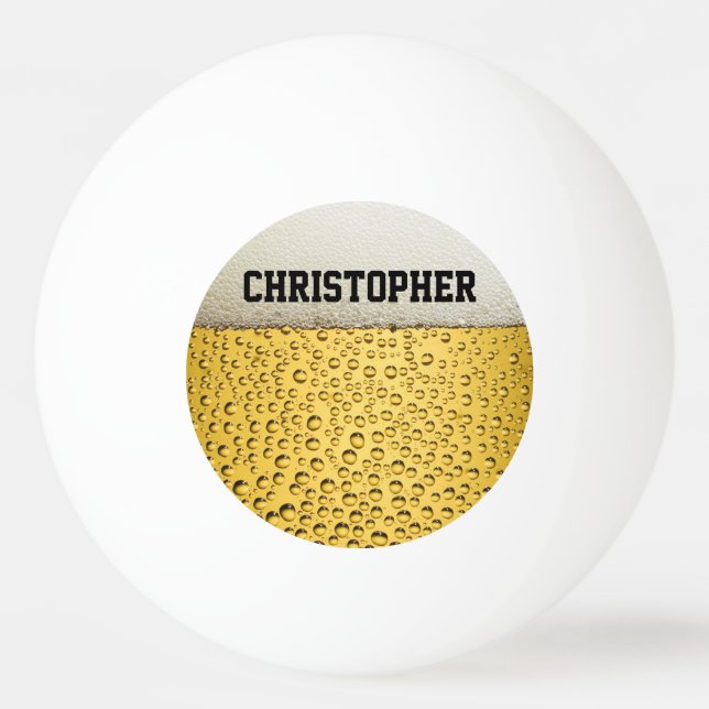 Balle De Ping Pong Le verre de bière personnalisent (Devant)