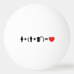 Balle De Ping Pong L'équation d'amour pour les hommes