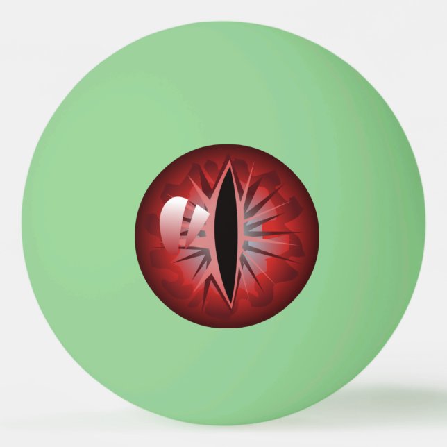 Balle De Ping Pong Les yeux rouges effrayants brillent dans les yeux  (Devant)