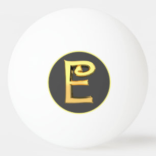 Balle De Ping Pong LETTRE D'Or PERSONNALISÉE E