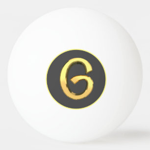 Balle De Ping Pong LETTRE D'Or PERSONNALISÉE G