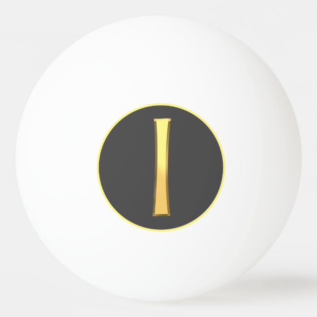 Balle De Ping Pong LETTRE D'Or PERSONNALISÉE I (Devant)