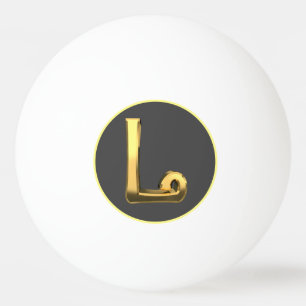 BALLE DE PING PONG LETTRE D'OR PERSONNALISÉE L
