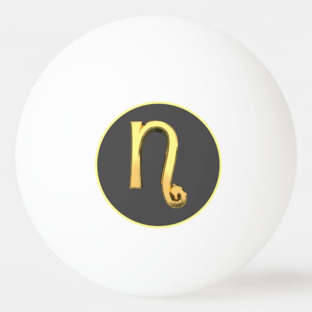 BALLE DE PING PONG LETTRE D'OR PERSONNALISÉE N (Devant)