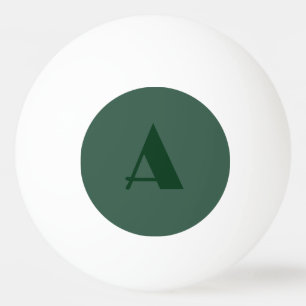 Balle De Ping Pong LETTRE INITIALE MONOGRAPHIQUE Personnalisée Vert c