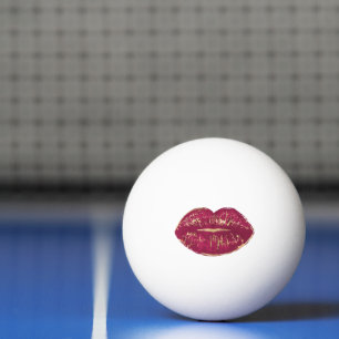 Balle De Ping Pong Lèvres rouges