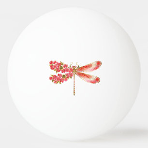 Balle De Ping Pong libellule de fleurs avec sakura de bijoux