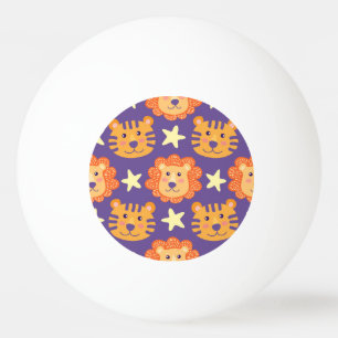 Balle De Ping Pong Lions et tigres de dessin : Vintage