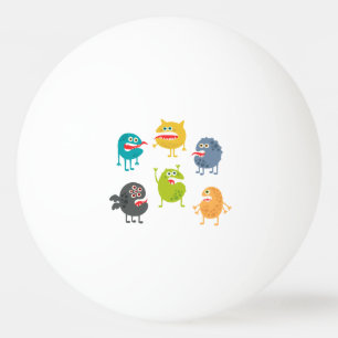 Balle De Ping Pong Little cute funny monsters