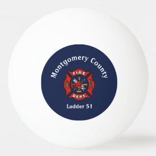Balle De Ping Pong Logo du service d'incendie personnalisé