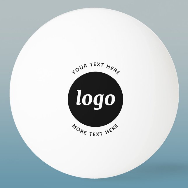 Balle De Ping Pong Logo Simple Avec Entreprise Texte (Simple logo with text promotional business ping pong ball)