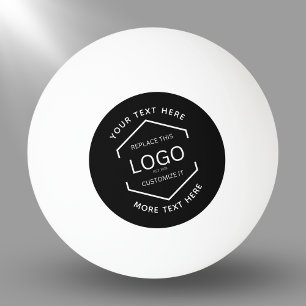 Balle De Ping Pong Logo Texte noir Arrière - plan Entreprise Promotio