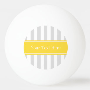 Balle De Ping Pong Lt Grey White Stripe Ananas Nom Monogramme