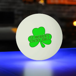 Balle De Ping Pong Lucky Shamrock Jour de la Saint Patrick Ping Pong 