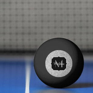 Balle De Ping Pong Lumière grise argentée scintillement scintille Mon