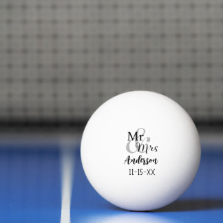 Balle De Ping Pong M. & Mme Mariage Couple Personnalisé