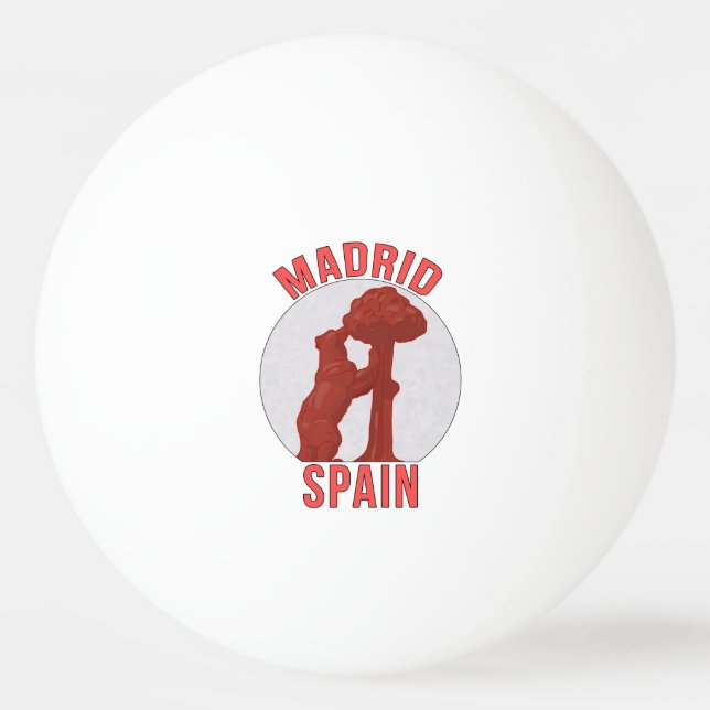 Balle De Ping Pong Madrid Espagne (Devant)