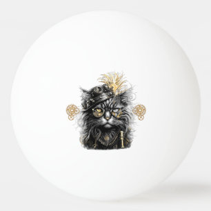 Balle De Ping Pong Magnifique chat Steampunk