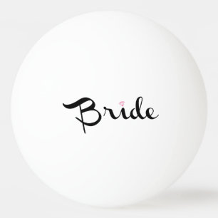 Balle De Ping Pong Mariée écriture rétro