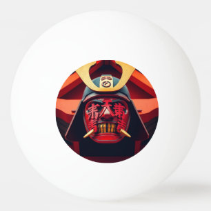 Balle De Ping Pong Masque de samouraï anime rouge