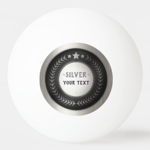 Balle De Ping Pong MÉDAILLE DIY IMPRESSION PERSONNALISÉE Argent AJOUT