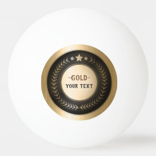 Balle De Ping Pong MÉDAILLE DIY IMPRESSION PERSONNALISÉE Or #1 AJOUTE