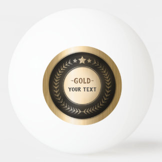 Balle De Ping Pong MÉDAILLE DIY IMPRESSION PERSONNALISÉE Or #1 AJOUTE