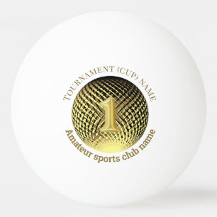 Balle De Ping Pong Médaille d'or 1ère place table de ping-pong gagnan