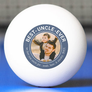 Balle De Ping Pong Meilleur Oncle jamais personnalisé photo mignonne