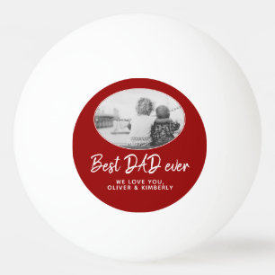 Balle De Ping Pong Meilleur papa Jamais Red Oval Photo Frame Fête des