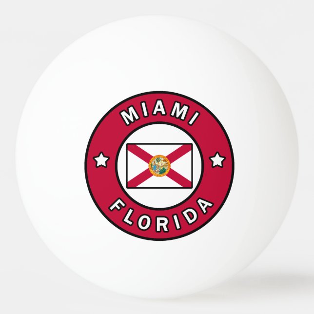 Balle De Ping Pong Miami la Floride (Devant)