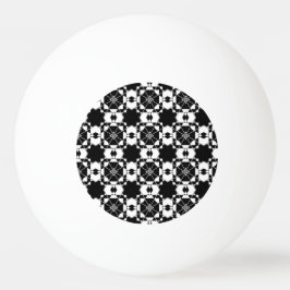 Balle De Ping Pong Minimalist retro check pattern – Monochrome design
