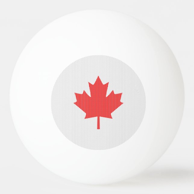 Balle De Ping Pong Modèle Knit Maple Leaf Tricot Motif (Devant)
