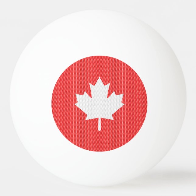 Balle De Ping Pong Modèle Knit Maple Leaf Tricot Motif (Devant)