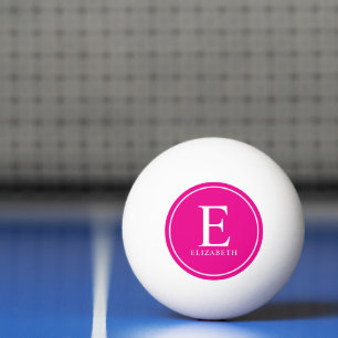 Balle De Ping Pong Modèle moderne personnalisé Monogramme Nom Trendin