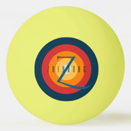 Balle De Ping Pong Moderne Élégant Chic Monogramme Initiale Personnal