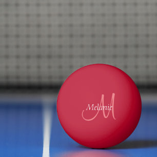 Balle De Ping Pong Moderne Elégant Modèle tendance Monogramme initial