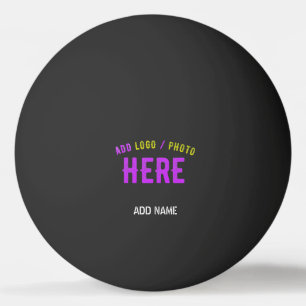 BALLE DE PING PONG MODERNE ET MODERNE PERSONNALISABLE NOIR VÉRIFIÉ