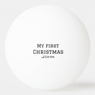 Balle De Ping Pong Mon premier Noël ajouter nom masculin hommes texte