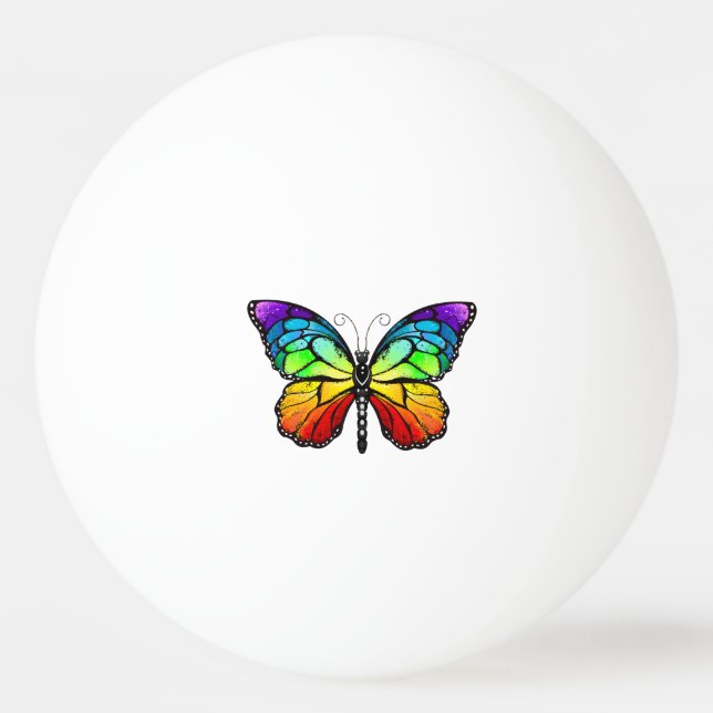 Balle De Ping Pong Monarque papillon arc-en-ciel (Devant)