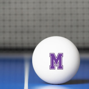 Balle De Ping Pong Monogramme à varsité violette