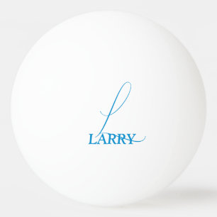 Balle De Ping Pong Monogramme bleu clair