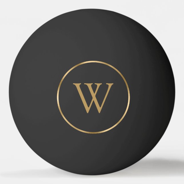 Balle De Ping Pong Monogramme noir (Devant)