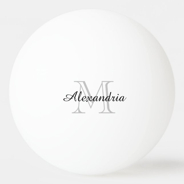 Balle De Ping Pong Monogramme noir gris (Devant)