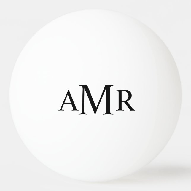 Balle De Ping Pong Monogramme personnalisé classique (Devant)